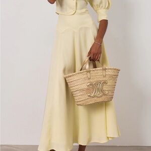 NWT Vita Grace Lola Scallop Skirt/ Lemon Cream Brand New